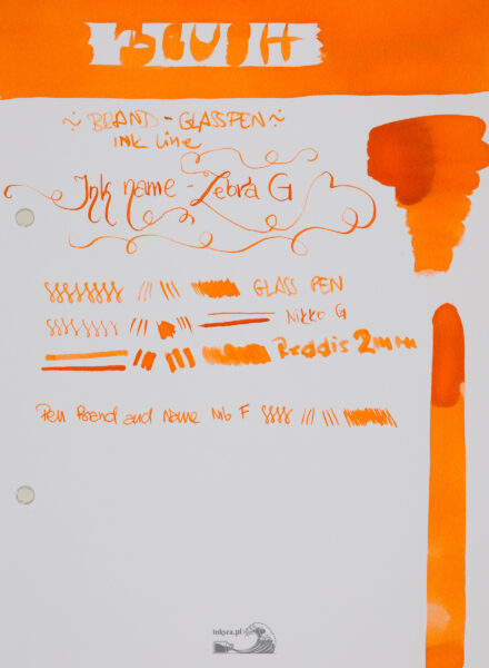 Sample swatch with description what is made with which tool